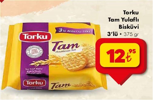 Torku Tam Yulaflı Bisküvi 3'lü 375 gr image