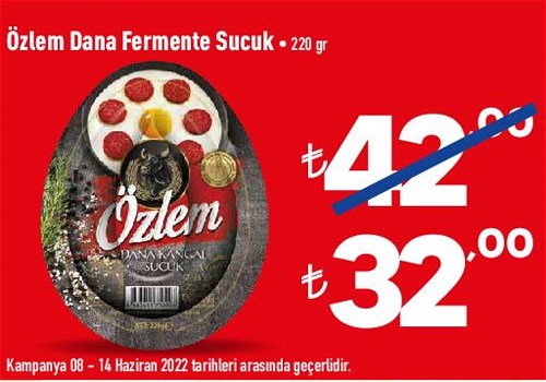 Özlem Dana Fermente Sucuk 220 gr image