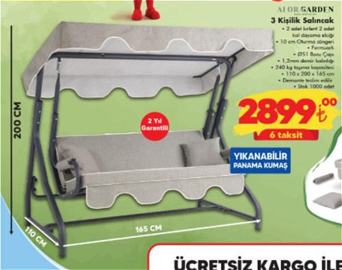 Alora Garden 3 Kişilik Salıncak image