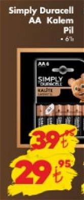 Duracell Simply AA Kalem Pil 6'lı image