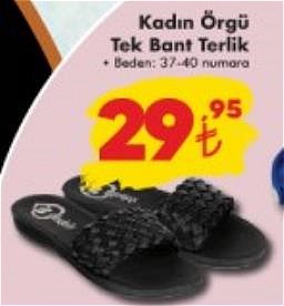 Kadın Örgü Tek Bant Terlik image