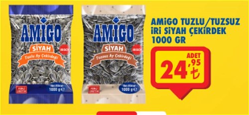 Amigo Tuzlu/Tuzsuz İri Sİyah Çekirdek 100 gr image
