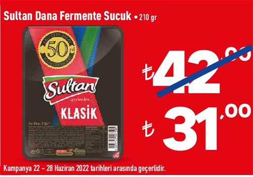 Sultan Dana Fermente Sucuk 210 gr image