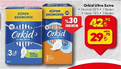 Orkid Ultra Extra Normal 26'lı 1 Beden/Gece 18'li 3 Beden image