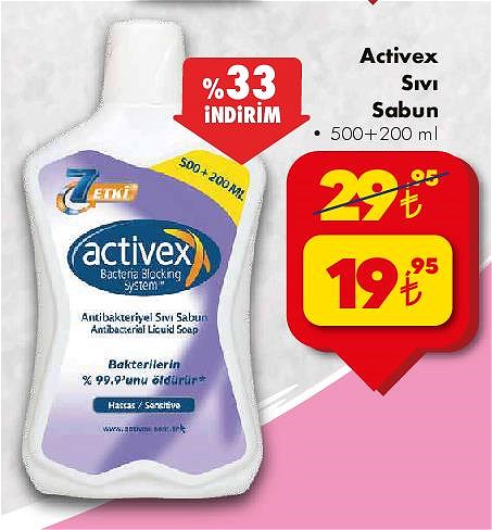 Activex Sıvı Sabun 500+200 ml image