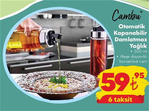 Cambu Otomatik Kapanabilir Damlatmaz Yağlık 500 ml image