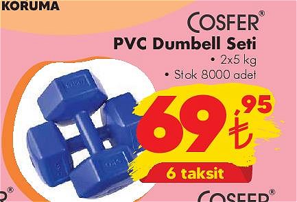 Cosfer Pvc Dumbell Seti 2x5 kg image