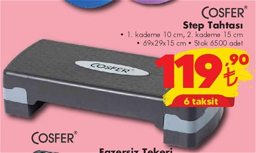 Cosfer Step Tahtası 1. Kademe 10 cm 2. Kademe 15 cm image