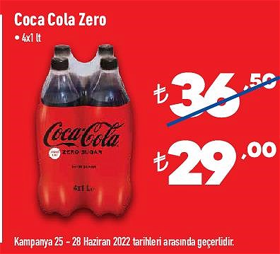Coca Cola Zero 4x1 lt image