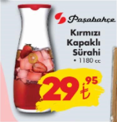 Paşabahçe Kırmızı Kapaklı Sürahi 1180 cc image