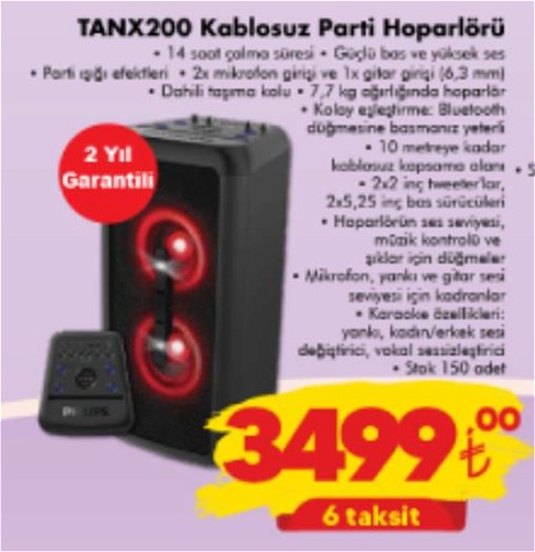 TANX200 Kablosuz Parti Hoparlörü image