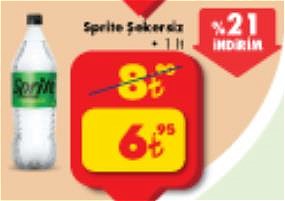 Sprite Şekersiz 1 lt image