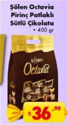 Şölen Octavia Pirinç Patlaklı Sütlü Çikolata 400 gr image