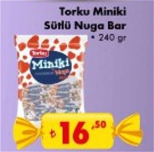 Torku Miniki Sütlü Nuga Bar 240 gr image