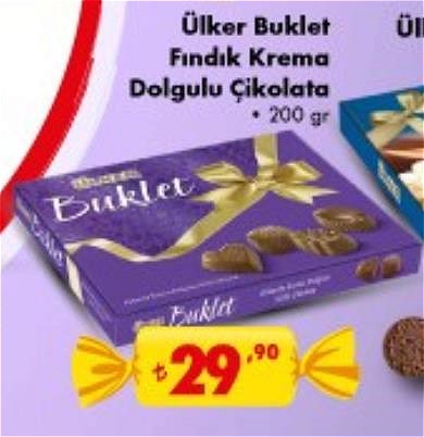 Ülker Buklet Fındık Krema Dolgulu Çikolata 200 gr image