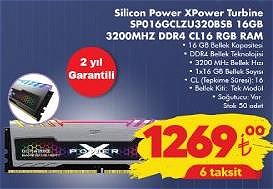 Silicon Power XPower Turbine SP016GCLZU320BSB 16 GB 3200MHZ DDR4 CL16 RGB Ram image