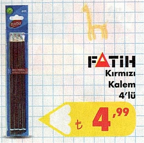 Fatih Kırmızı Kalem 4'lü image