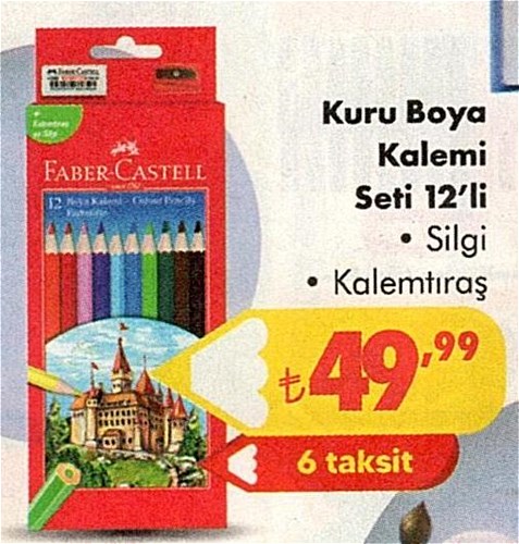 Faber Castell Kuru Boya Kalemi Seti 12'li image