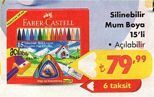 Faber Castell Silinebilir Mum Boya 15'li image