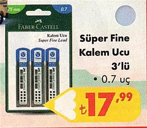 Faber Castell Süper Fine Kalem Ucu 3'lü 0.7 uç image