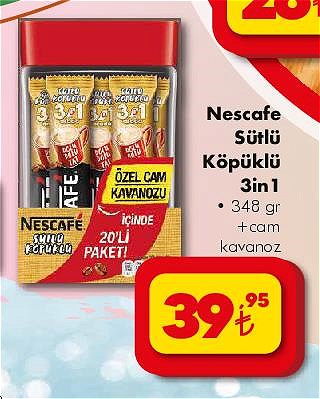 Nescafe Sütlü Köpüklü 3in1 348 gr image