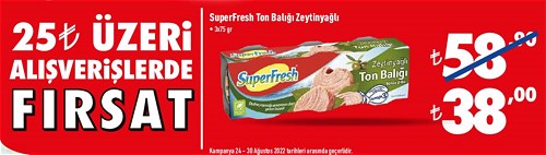 SuperFresh Ton Balığı Zeytinyağlı 3x75 gr image