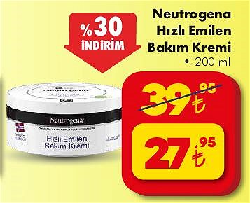 Neutrogena Hızlı Emilen Bakım Kremi 200 ml image