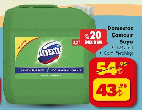 Domestos Çamaşır Suyu Çam Ferahlığı 3240 ml image