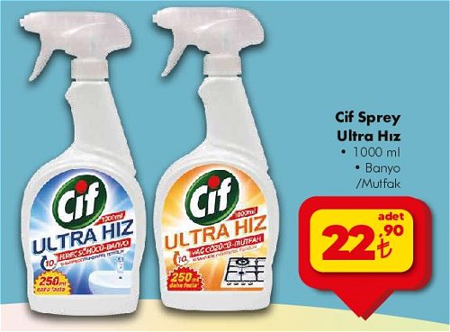 Cif Sprey Ultra Hız Çeşitleri 1000 ml image