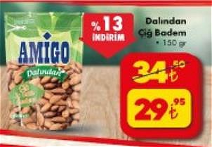 Amigo Dalından Çiğ Badem 150 gr image