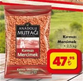 Anadolu Mutfağı Kırmızı Mercimek 2,5 kg image