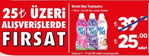 Vernel Max Yumuşatıcı 960 ml image