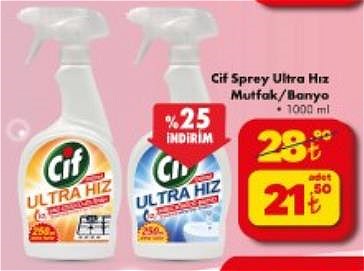 Cif Sprey Ultra Hız Mutfak/Banyo 1000 ml image