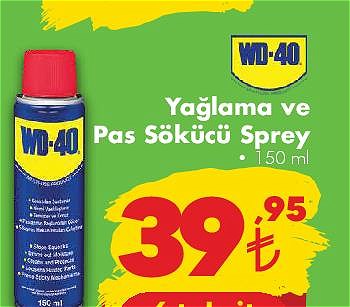 WD-40 Yağlama ve Pas Sökücü Sprey 150 ml image