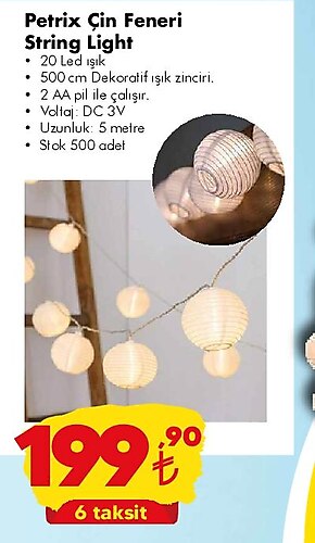 Petrix Çin Feneri String Light image