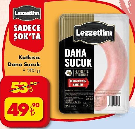 Lezzetlim Katkısız Dana Sucuk 280 g image