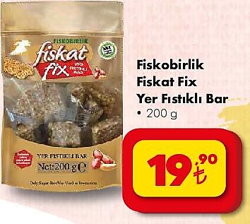 Fiskobirlik Fiskat Fix Yer Fıstıklı Bar 200 g image