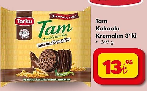 Torku Tam Kakaolu Kremalım 3'lü 249 g image