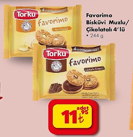 Torku Favorimo Bisküvi Muzlu/Çikolatalı 4'lü 244 g image