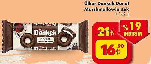 Ülker Dankek Donut Marshmallowlu Kek 162 g image