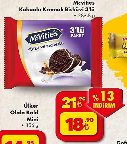 Mcvities Kakaolu Kremalı Bisküvi 3'lü 289,8 g image