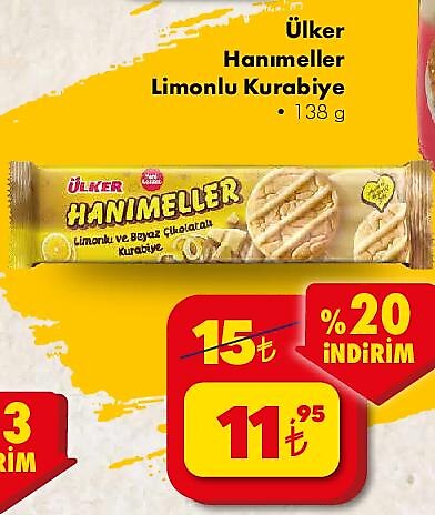 Ülker Hanımeller Limonlu Kurabiye 138 g image