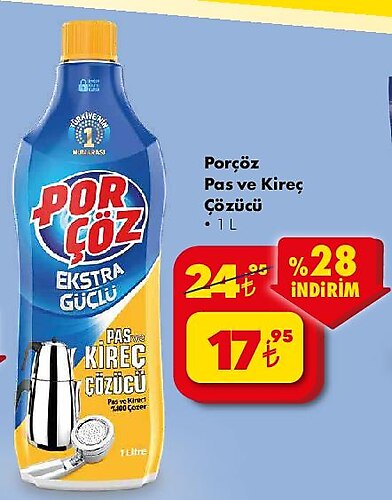 Porçöz Pas ve Kireç Çözücü 1 L image