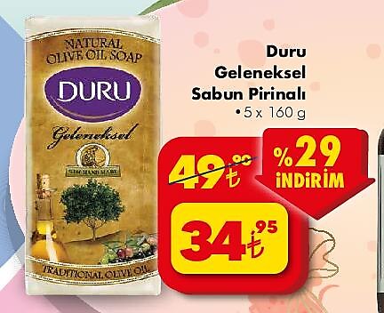 Duru Geleneksel Sabun Pirinalı 5x160 g image