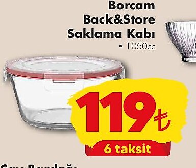 Paşabahçe Borcam Back&Store Saklama Kabı 1050 cc image