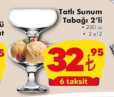 Paşabahçe Tatlı Sunum Tabağı 2'li 280 cc 2x12 image