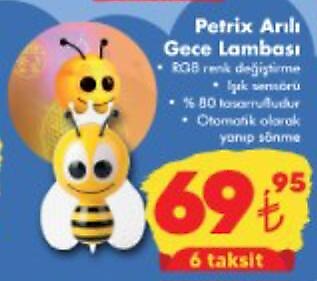 Petrix Arılı Gece Lambası  image