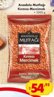 Anadolu Mutfağı Kırmızı Mercimek 2500 g image