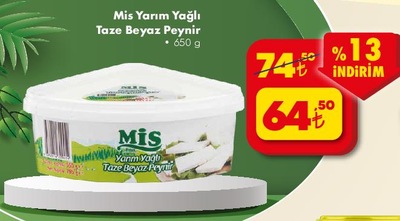 Mis Yarım Yağlı Taze Beyaz Peynir 650 g image