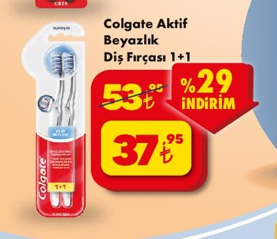 Colgate Aktif Beyazlık Diş Fırçası 1+1 image